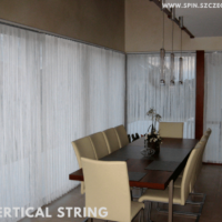 Dom prywatny żaluzje pionowe vertical string 89mm