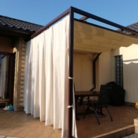 Pergola Zen z zasłoną