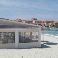 Pergola tarasowa w restauracji