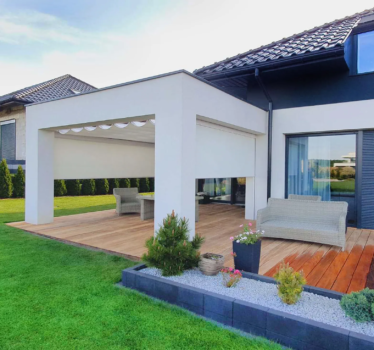 pergola sufitowa zen oraz osłony boczne Helio Zip Screen Spin Szczecin Zachodniopomorskie