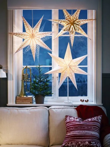 dekoracja okna na Boże Narodzenie Spin Szczecin