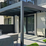 Zadaszenie stałe szklane Pergola Fix z dachem ze szkła, dach szklany na taras, pergola szklana przyścienna, zadaszenie stałe Spin Szczecin Zachodniopomorskie