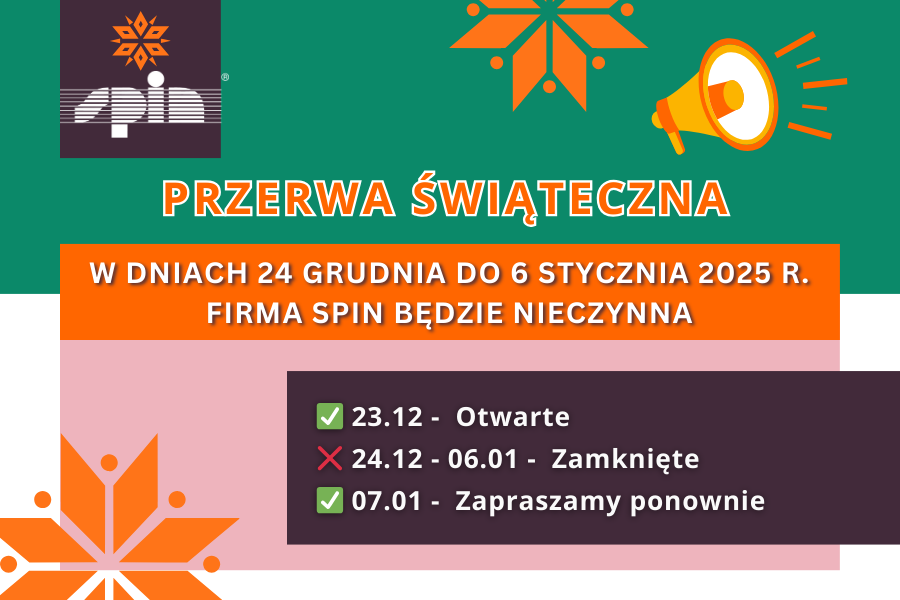 Godziny pracy 2025 Spin Bobko Szczecin