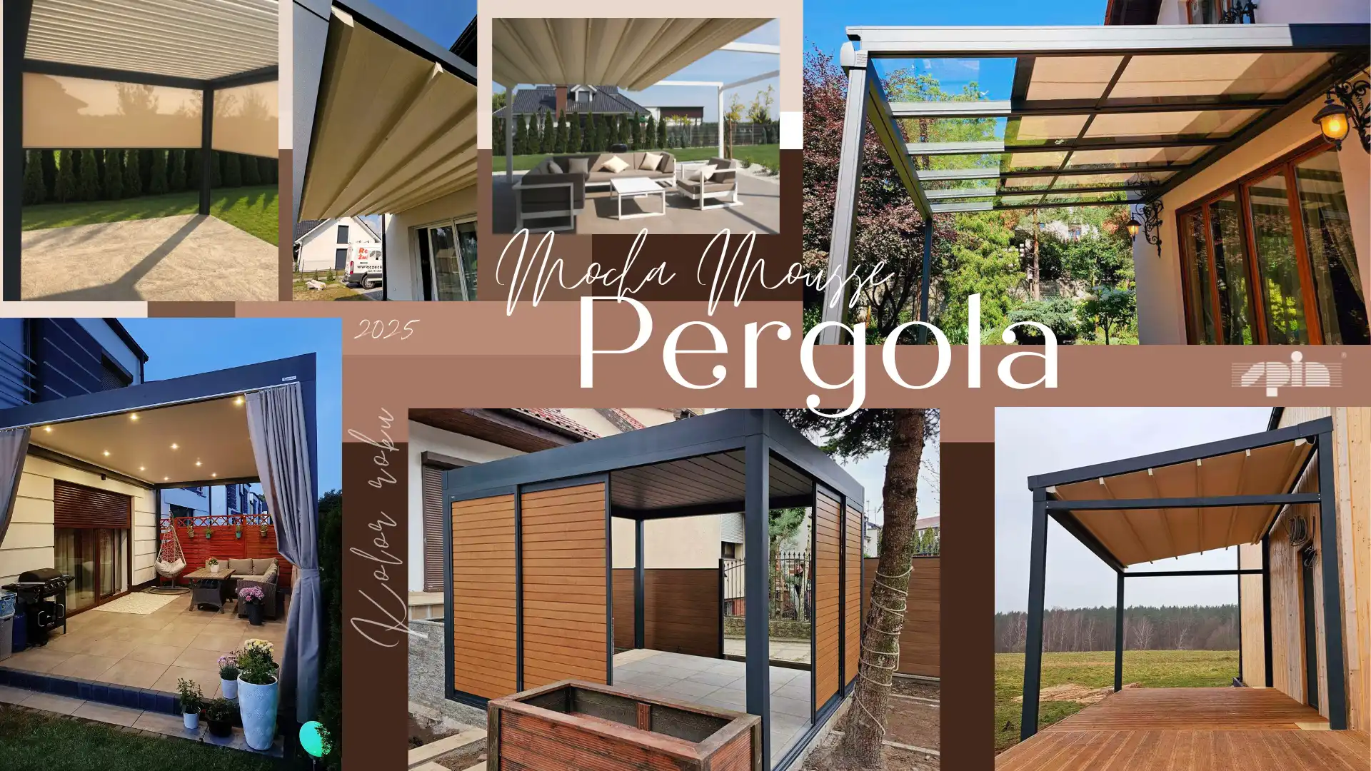 Pergola kolor roku 2025 mocha mousse PANTONE 17-1230