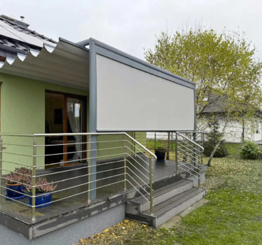 Pergola Zen z osłoną tkaninową Helio Zip Screen zadaszenia tarasowe pergola rzymska Spin Szczecin