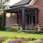 Veranda, rolety Helio Zip Screen Osłony boczne zamontowane na tarasie, rolety Helio Zip Screen oraz veranda zamontowana na szklanym zadaszeniu, Spin Szczecin