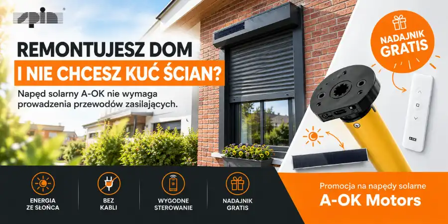 Promocja na napędy solarne rolety zewnętrzne natynkowe Spin Szczecin (1)_0 Promocja na napędy solarne nadajnik gratis, pilot w prezencie. Elektryczne rolety zewnętrzne. Automatyczne rolety natynkowe. Rolety solarne Spin Szczecin Zachodniopomorskie